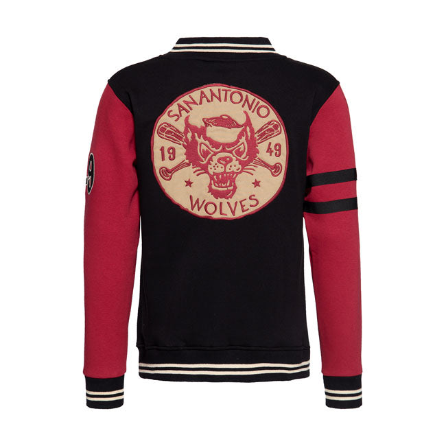 King Kerosin San Antonio Volves College Jacket Black / Bordeaux