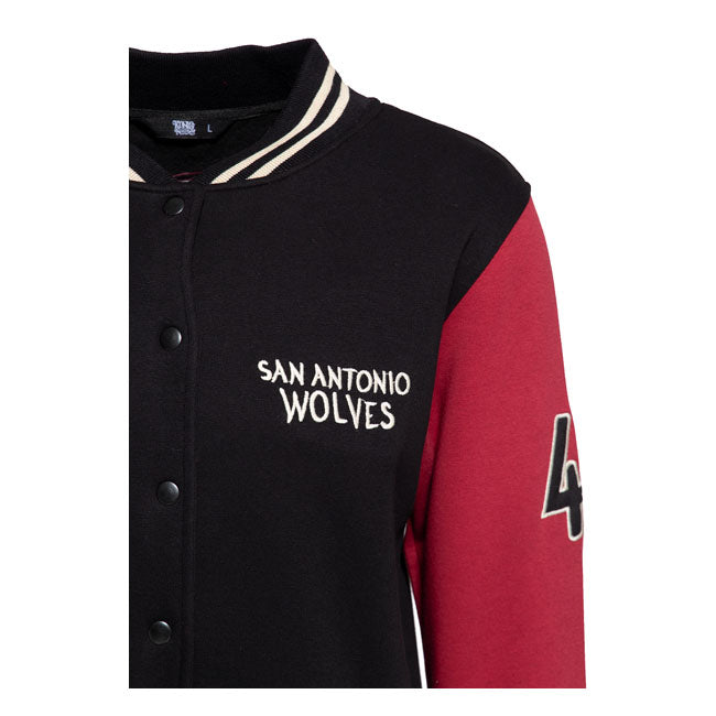King Kerosin San Antonio Volves College Jacket Black / Bordeaux