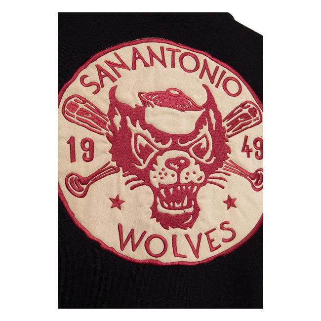 King Kerosin San Antonio Volves College Jacket Black / Bordeaux