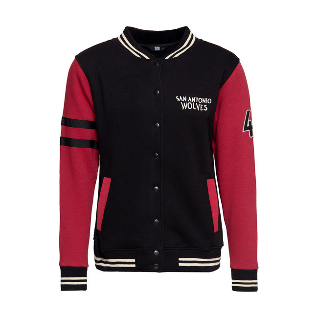 King Kerosin San Antonio Volves College Jacket Black / Bordeaux