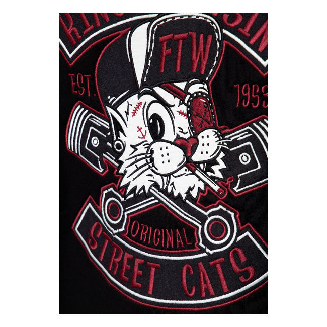 King Kerosin Street Cat College Jacket Black / Smoke Green