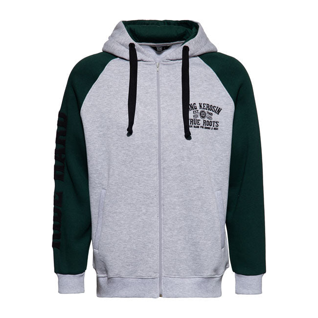 King Kerosin True Roots Hoodie Grey Melange / Smoke Green