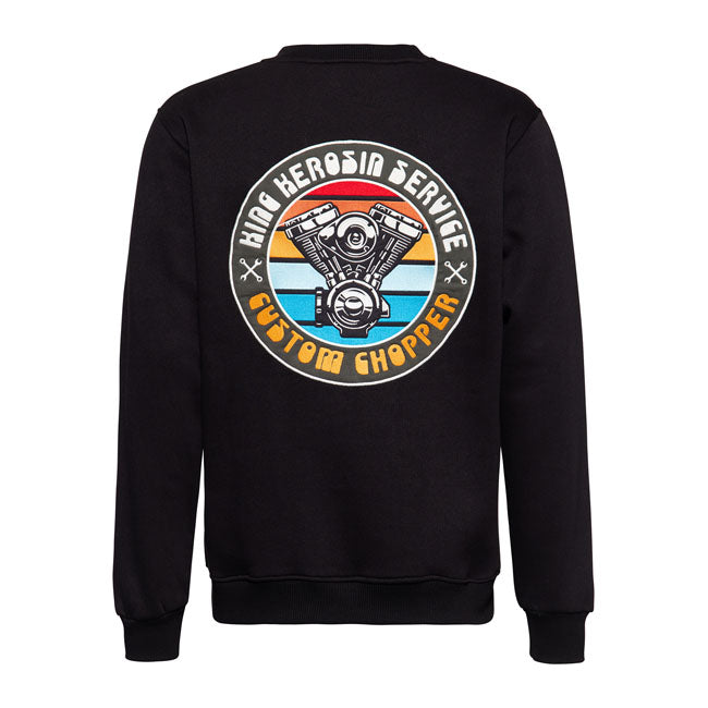 King Kerosin Custom Chopper Sweatshirt Black