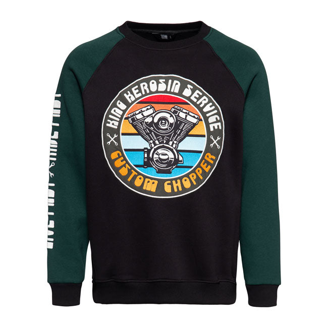 King Kerosin Custom Chopper Sweatshirt Black Smoke
