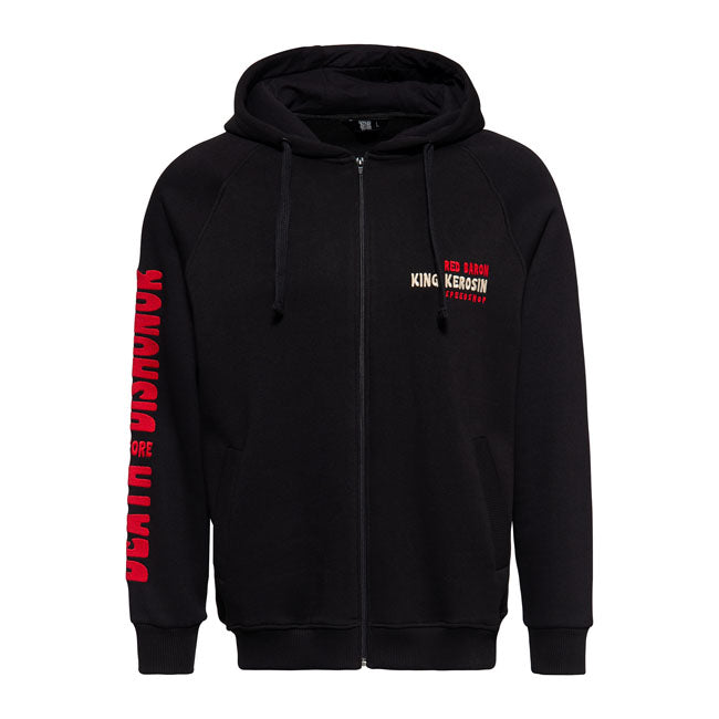 King Kerosin Red Baron Hoodie Black