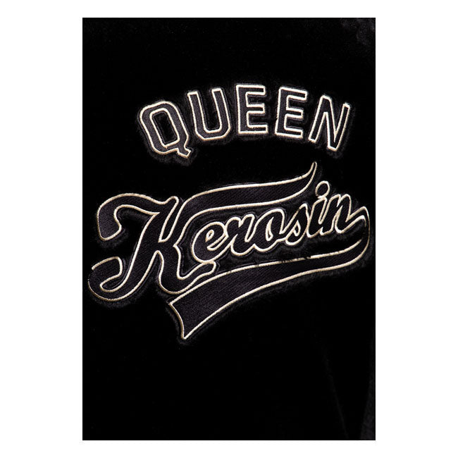 King Kerosin Queen Kerosin Fur College Lined Ladies Jacket Black