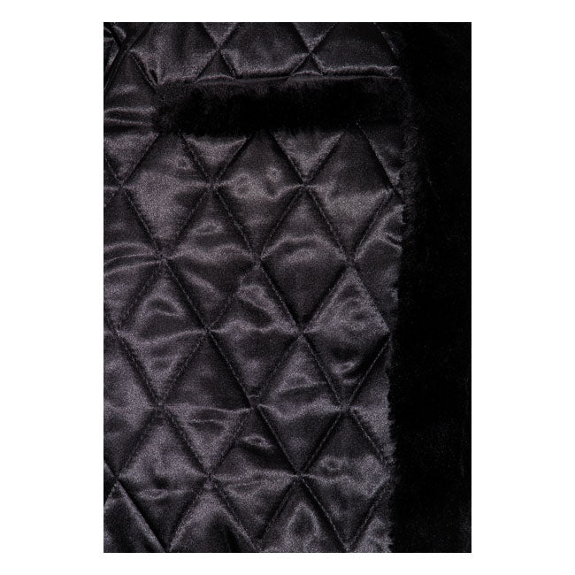 King Kerosin Queen Kerosin Fur College Lined Ladies Jacket Black