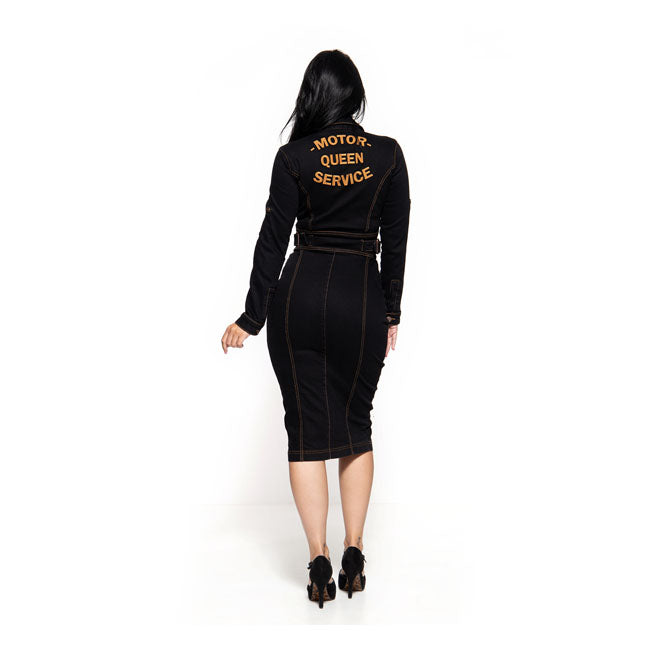 King Kerosin Queen Kerosin Motor Queen Pencil Ladies Dress Black