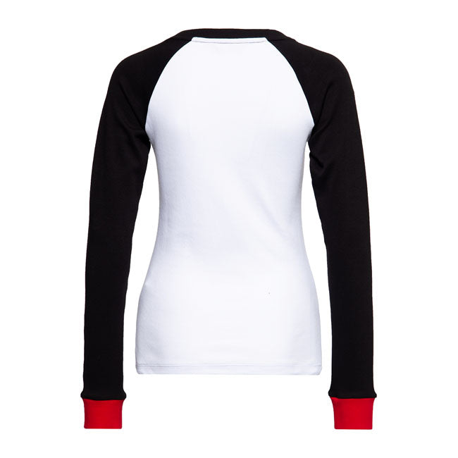 King Kerosin Queen Kerosin Tune Up Long Sleeves Ladies T-Shirt Black / White