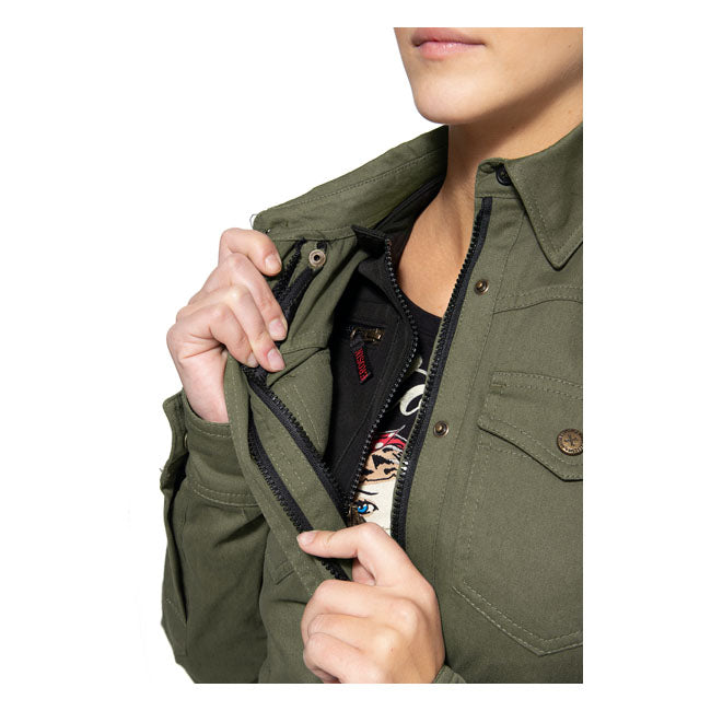 King Kerosin Queen Kerosin Spread Your Wings Adventure Gear Ladies Shirt Olive
