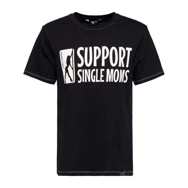 King Kerosin Support Single Moms T-Shirt Black