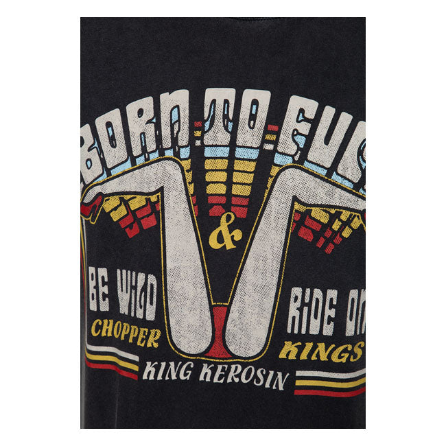 King Kerosin Born To F*Ck T-Shirt Black
