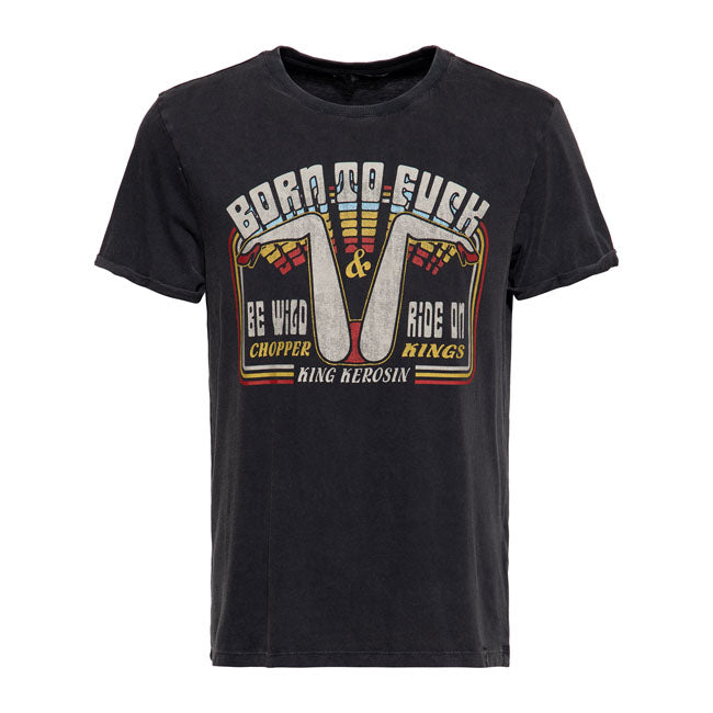 King Kerosin Born To F*Ck T-Shirt Black