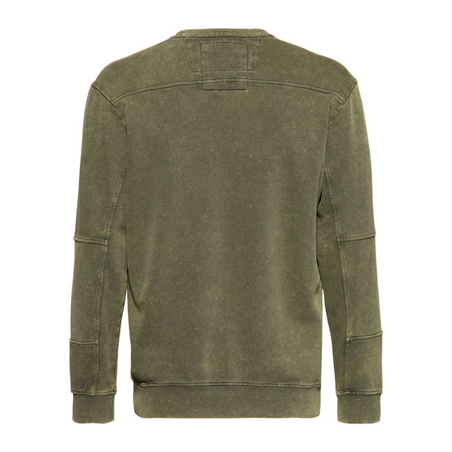 King Kerosin Psychedellic Long Sleeves Sweatshirts Olive