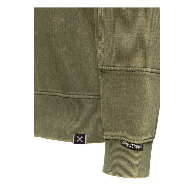 King Kerosin Psychedellic Long Sleeves Sweatshirts Olive