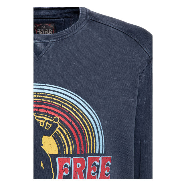 King Kerosin Chopper Sun Long Sleeves Sweatshirts Dark Blue