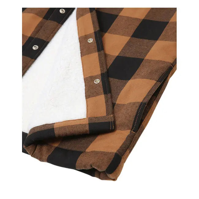 Dickies Sherpa Lined Sacramento Shirt Brown Duck  - FREE UK Shipping, FREE 365 Day Returns | Moto Central