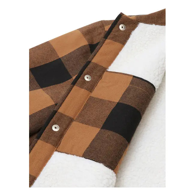 Dickies Sherpa Lined Sacramento Shirt Brown Duck  - FREE UK Shipping, FREE 365 Day Returns | Moto Central