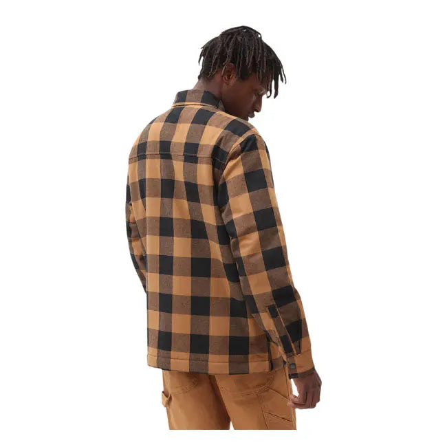 Dickies Sherpa Lined Sacramento Shirt Brown Duck  - FREE UK Shipping, FREE 365 Day Returns | Moto Central