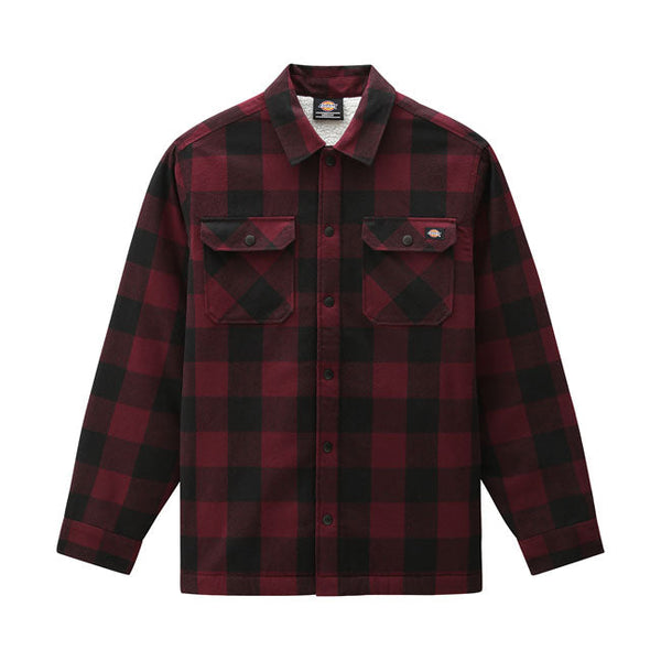 Dickies Sherpa Lined Sacramento Shirt Maroon
