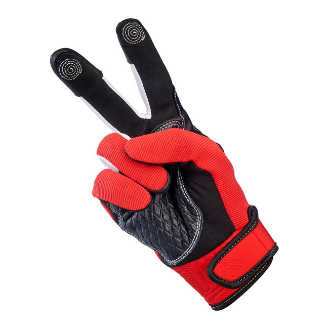 Biltwell Baja Gloves Red / Black