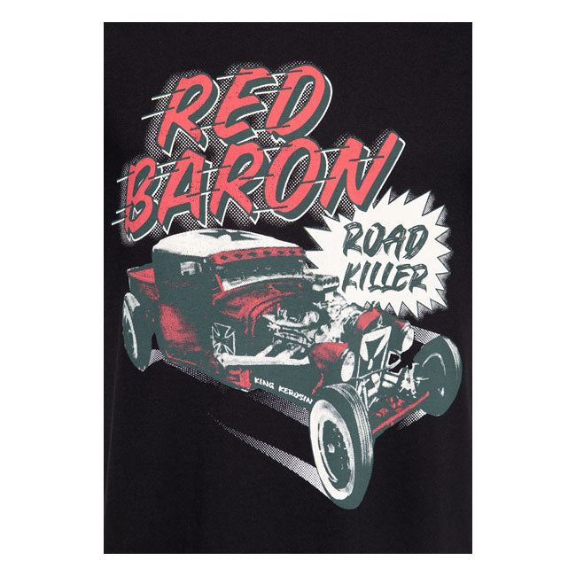 King Kerosin Red Baron Roadkiller T-Shirt Black