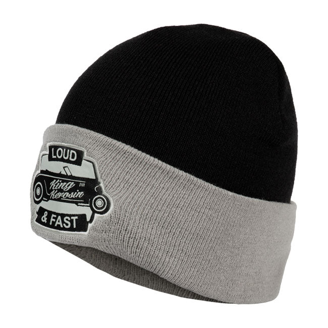King Kerosin Loud And Fast Beanie Navy / Dark Grey