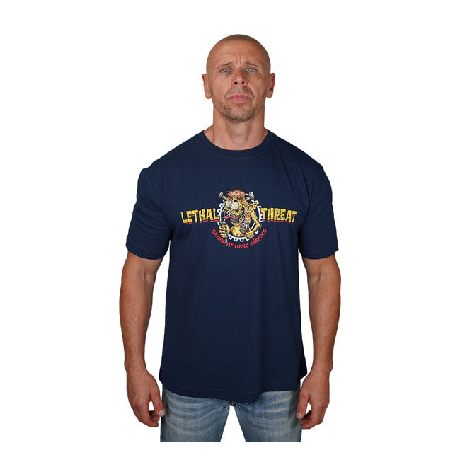 Lethal Threat Skool Of Hard Knocks T-Shirt Blue