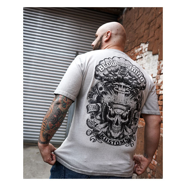 Lethal Threat Blow Your Mind Kustoms T-Shirt Grey