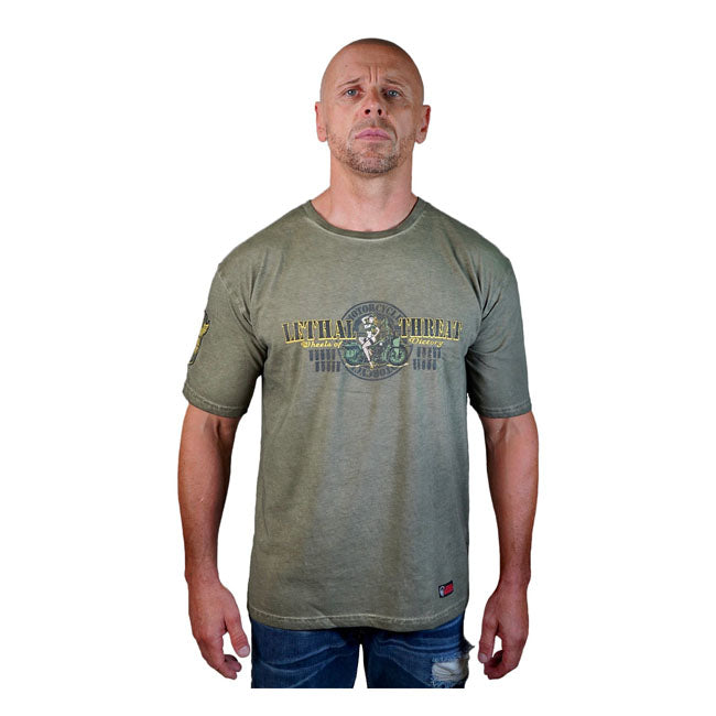 Lethal Threat Wheels Of Victory T-Shirt Green