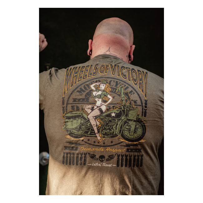 Lethal Threat Wheels Of Victory T-Shirt Green