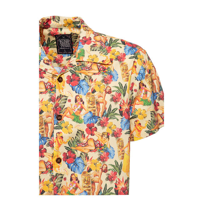 King Kerosin Naked AOP Shirt Warm Sand