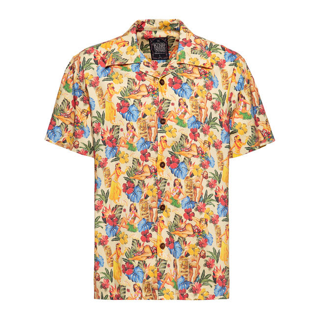 King Kerosin Naked AOP Shirt Warm Sand