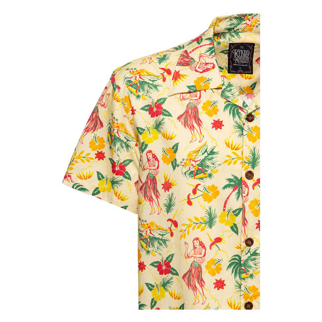 King Kerosin Hula AOP Shirt ECRU
