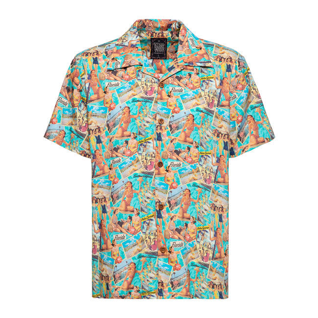 King Kerosin Vacation AOP Shirt Blue Heaven