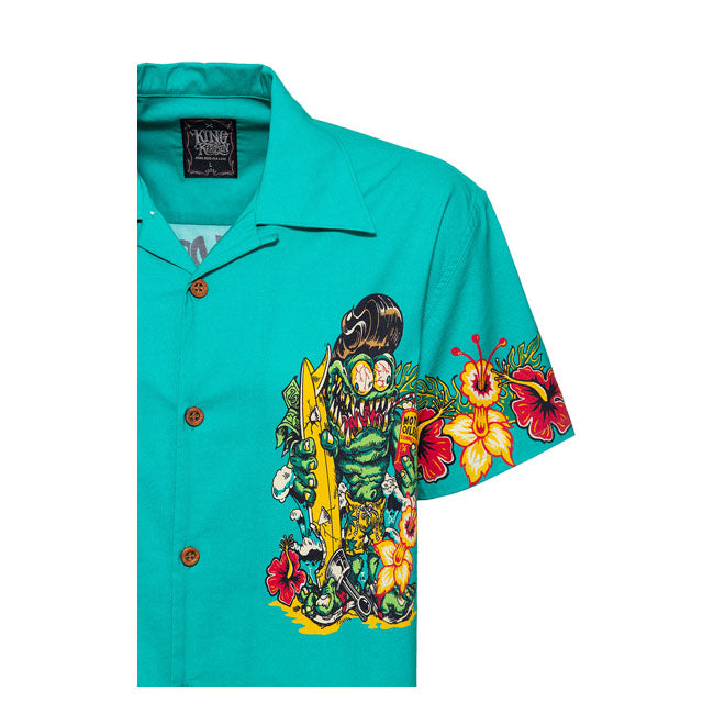 King Kerosin Make My Dreams AOP Fun Shirt Sky Blue
