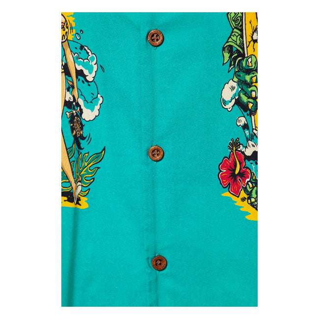 King Kerosin Make My Dreams AOP Fun Shirt Sky Blue