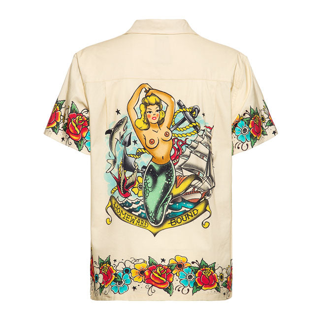 King Kerosin Homeward Bount AOP Fun Shirt Cloud Cream