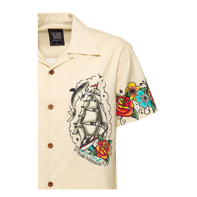 King Kerosin Homeward Bount AOP Fun Shirt Cloud Cream