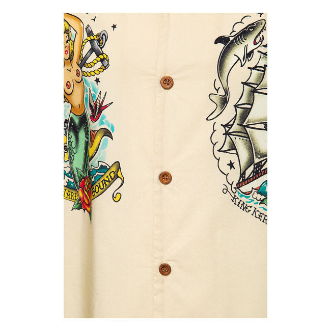 King Kerosin Homeward Bount AOP Fun Shirt Cloud Cream