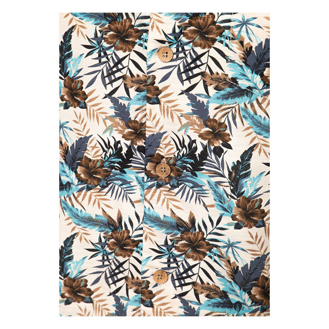King Kerosin Hawaii AOP Shirt Beige / Multicolor