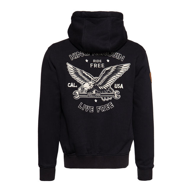 King Kerosin Loud Hotrod College Sweat Jacket Black / White