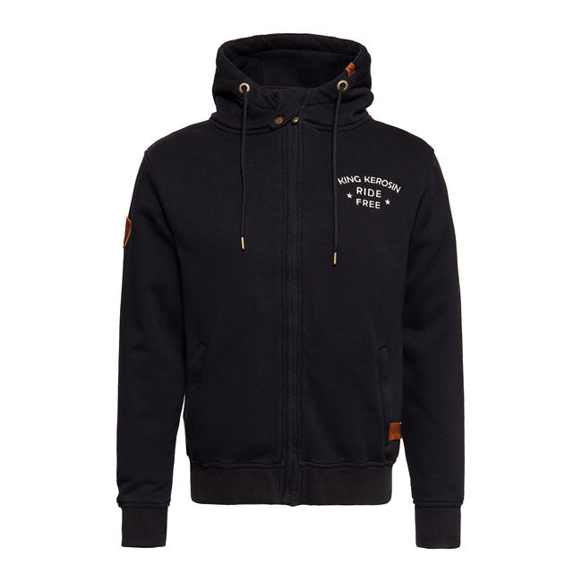 King Kerosin Loud Hotrod College Sweat Jacket Black / White