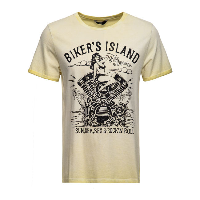 King Kerosin Bikers Island T-Shirt Lime