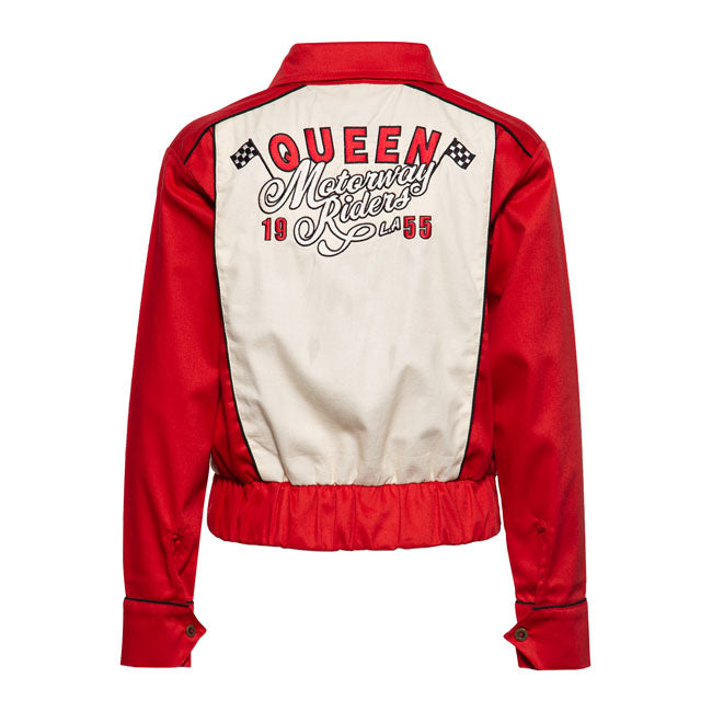 King Kerosin Queen Kerosin Motorway Riders Ladies Jacket Red / White