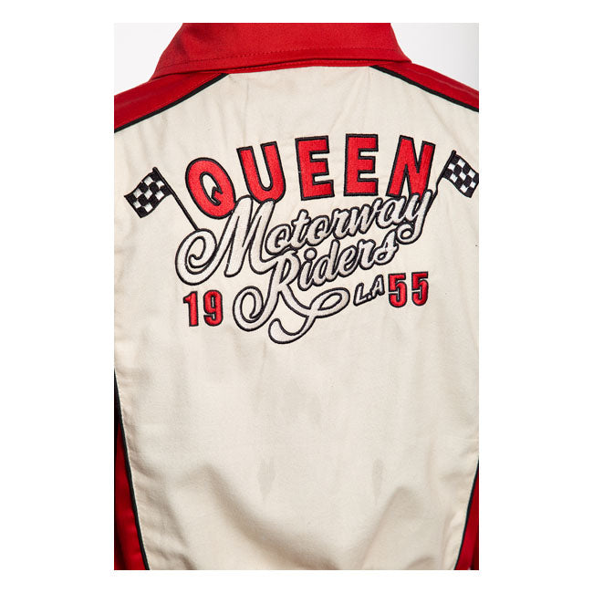 King Kerosin Queen Kerosin Motorway Riders Ladies Jacket Red / White