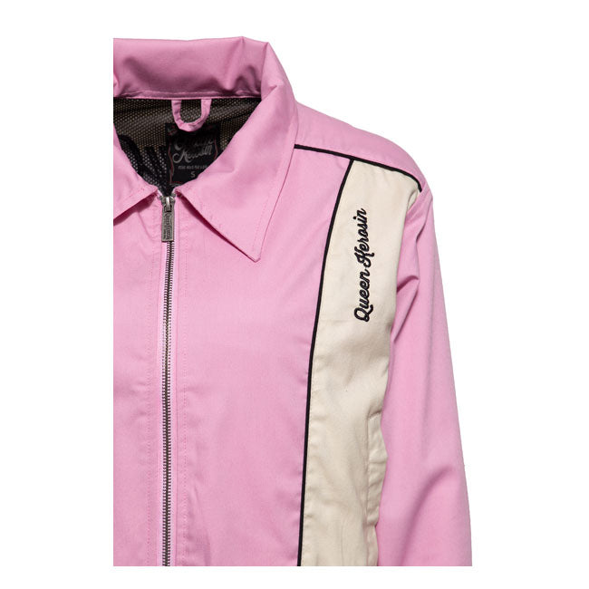 King Kerosin Queen Kerosin Speedway Queens Ladies Jacket Old Pink / White