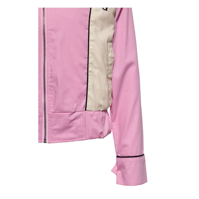 King Kerosin Queen Kerosin Speedway Queens Ladies Jacket Old Pink / White
