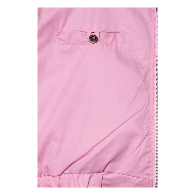 King Kerosin Queen Kerosin Speedway Queens Ladies Jacket Old Pink / White