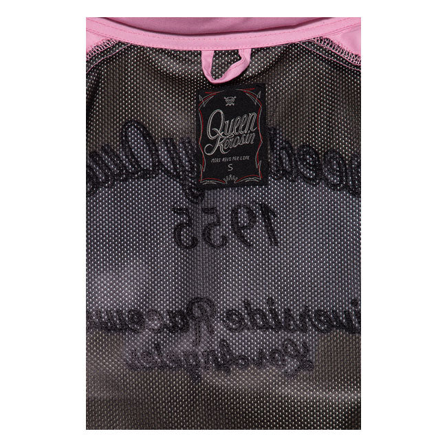 King Kerosin Queen Kerosin Speedway Queens Ladies Jacket Old Pink / White
